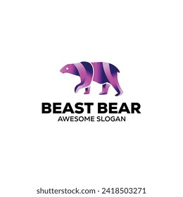bear mascot illustration vector logo design