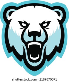 Bear Mascot logo Design. Brave Bear Face vector template. Bear Head design for Logo, Bear icon Sport Team logo design, Vector Template Illustration. Mascot Brave Cat Logo design for graphic work