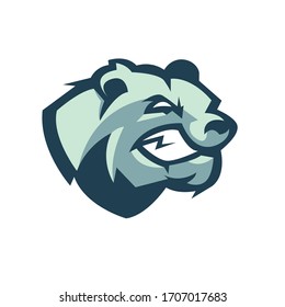 Bear Mascot Logo Silhouette Version Bear Stock Vector (Royalty Free ...