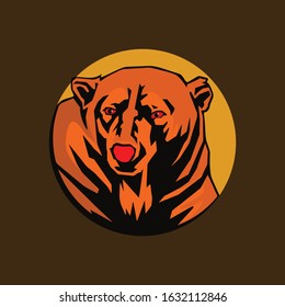 bear mascot logo design vector
