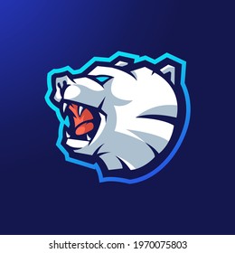 Bear Mascot Logo Design Vector Illustration for Sports Team	