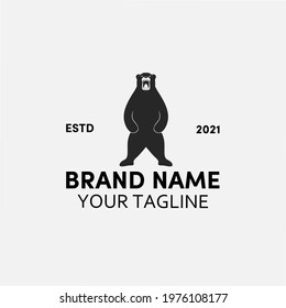 Bear  mascot logo design vector