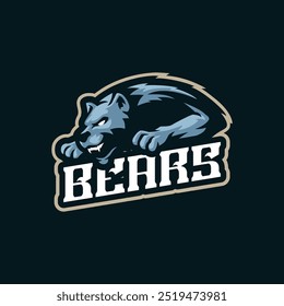 Bear mascot logo design vector with modern illustration concept style for badge, emblem and t shirt printing. Bear illustration for sport team.