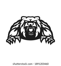 Bear-Maskottchen-Logo Silhouette-Version