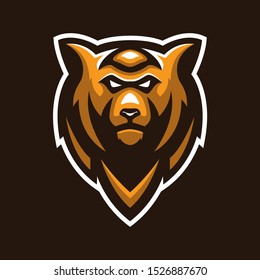 bear mascot logo for team, sport, gaming, etc.