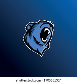 Ilustración vectorial del logotipo de la mascota del oso