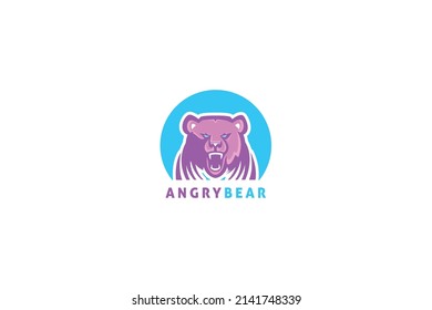 Bear mascot. Sport bear logo emblem. Bear character vector logo design.