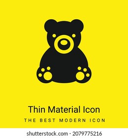 Bear minimal bright yellow material icon