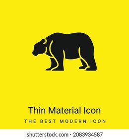 Bear minimal bright yellow material icon