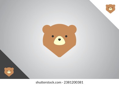 Bear modern logotype and symbol. Perfect logo for business related to animal, pet and veterinary. Isolated on background. Vector eps 10.