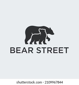 Bear Mom Child Logo Icon Designs