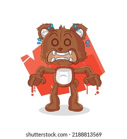 the bear monster vector. cartoon character