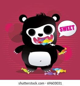 bear monster vector illustration