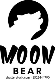 
bear moon minimalist design for your company that is timeless