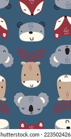 Bären, Elch, Koala und Fuchs