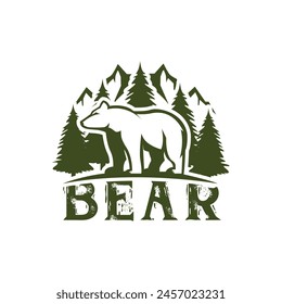 Bear And Mountain Logo- Bear Logo