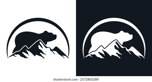 BEAR MOUNTAIN LOGO ABSTRACT VECTOR