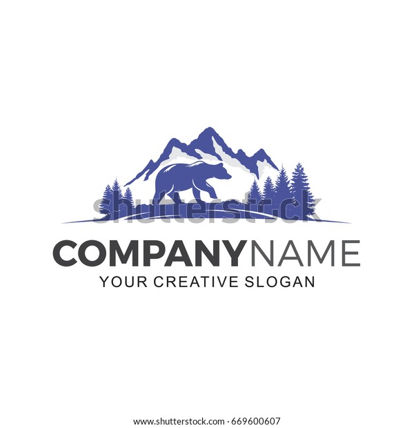 Bear Mountain Logo Vector Illustration Stock Vector (Royalty Free ...
