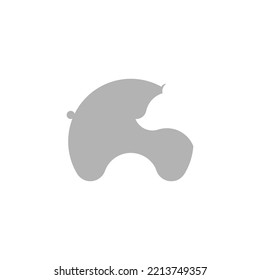 Bear Negative Space Logo Design