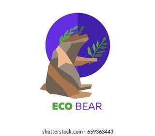 A bear with an olive branch