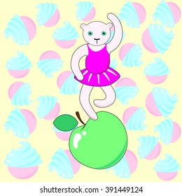 Bear on the apple