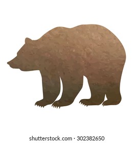 The bear on a background of pastel. Vector illustration