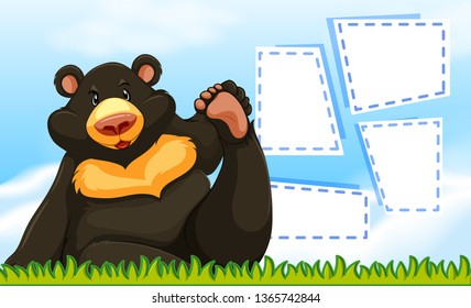 Ilustración de la plantilla de notas