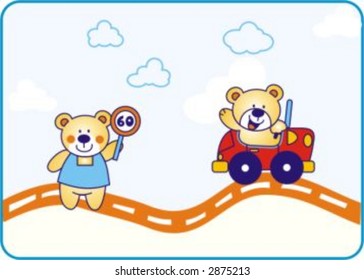 bear on track