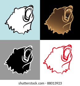 Bear with open mouth