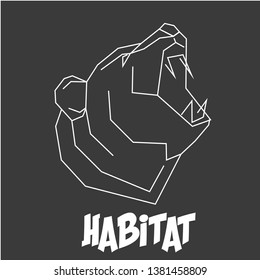 bear outline design for habitat resque