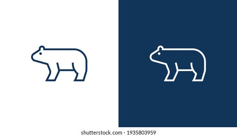 bear outline icon illustration isolated vector sign symbol