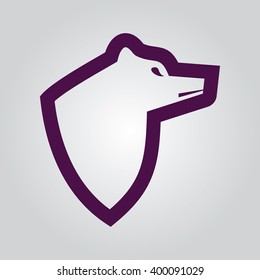 Bear outline icon vector