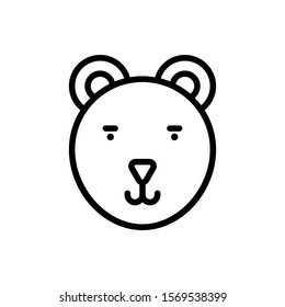 bear outline icon. vector illustration. Isolated on white background.