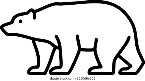 Bear Outline Icon Vector Illustration