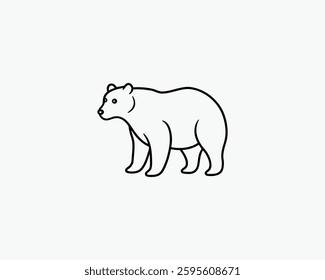 bear outline Illustration Vector Art Design