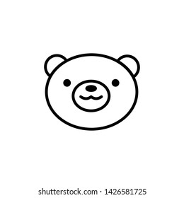 Bear (Outline Stroke Animal Icon Vector Illustration - Vector)