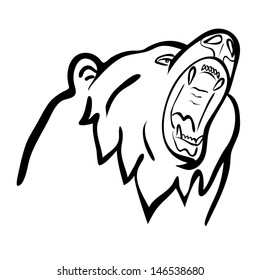 bear outline vector