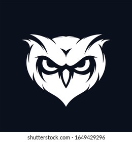 bear, owl, monkey animal face logo design vector illustration