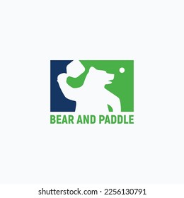 Logo del deporte del oso y de la paddle