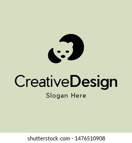 Bear Panda Cute Animal Wildlife Creative Logo