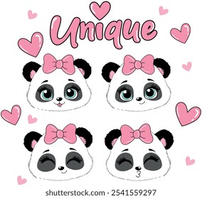 Oso Panda linda chica amor magia