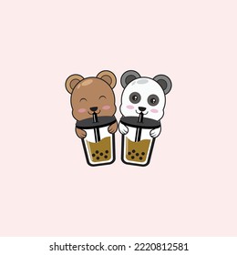 Bear Panda Drink Bubble Tea