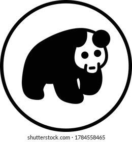 Oso, icono Panda / color negro