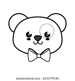 Bear panda kawaii cartoon