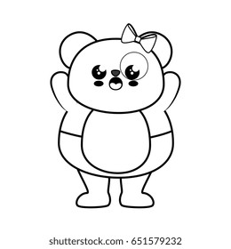 Bear panda kawaii cartoon