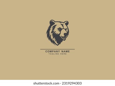 Bear or panda logo vector. Vector concept illustration. Bear or panda icon silhouette. icon of bear