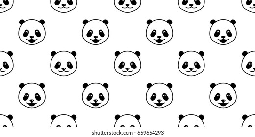 Bear panda polar bear vector doodle illustration cartoon