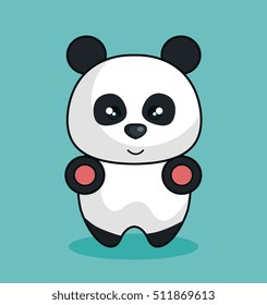 Cute Panda Studying Vector Icon Illustration Stock Vector (Royalty Free ...