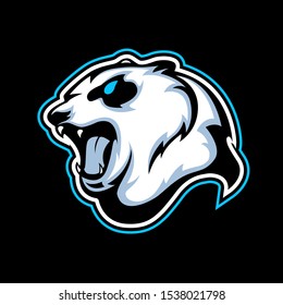 Bear / panda team Esport Mascot logo template vector illustration 