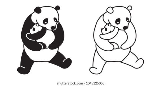 bear panda vector polar bear illustration character cartoon doodle logo icon